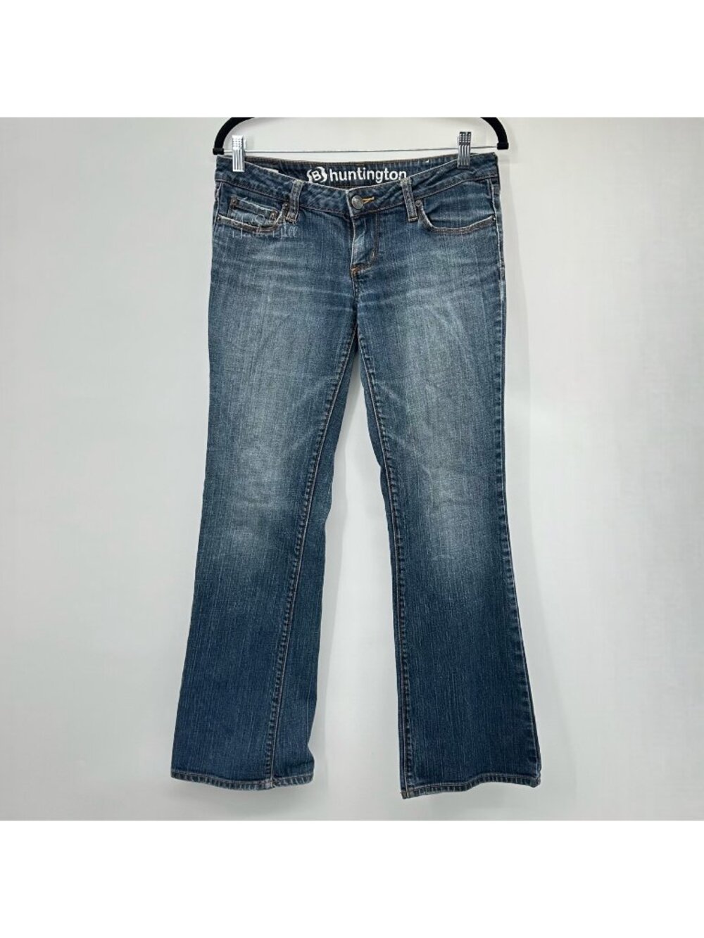 Bullhead Huntington Vintage Low Slung Stone Washed Flare Jeans Size 7 Juniors